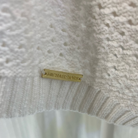 SOLD White Michael Kors knit sweater size large - Picture 3 of 10